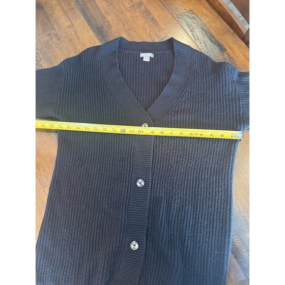 Falls Creek Women’s Size M Black Knit Cardigan Sweater Button Front Academia - Picture 4 of 7